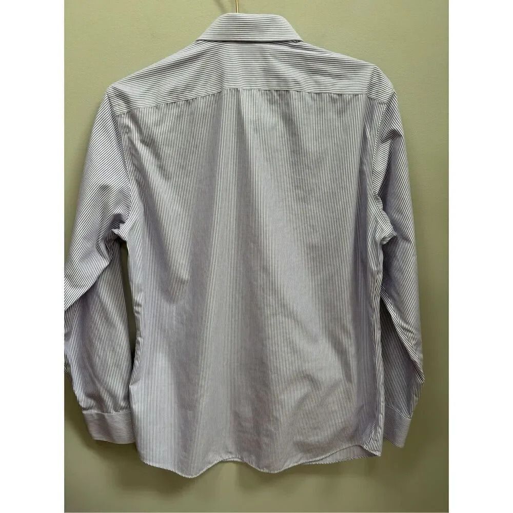 Banana Republic M men’s non iron slim fit button down red white grey/blue speckl - Picture 8 of 8